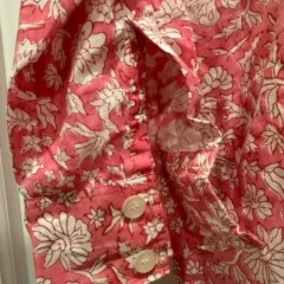J.crew Sz block prints pink floral tunic dress coverup size small - Picture 3 of 5